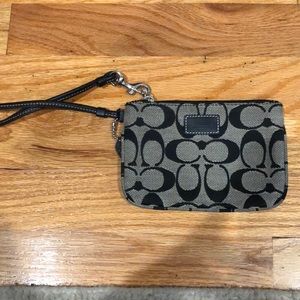 Black coach wristlet